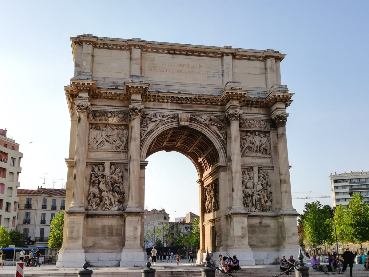 Porte d'Aix, o arco do triunfo de Marselha