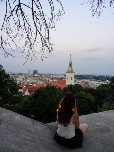 Vista do castelo de Bratislava
