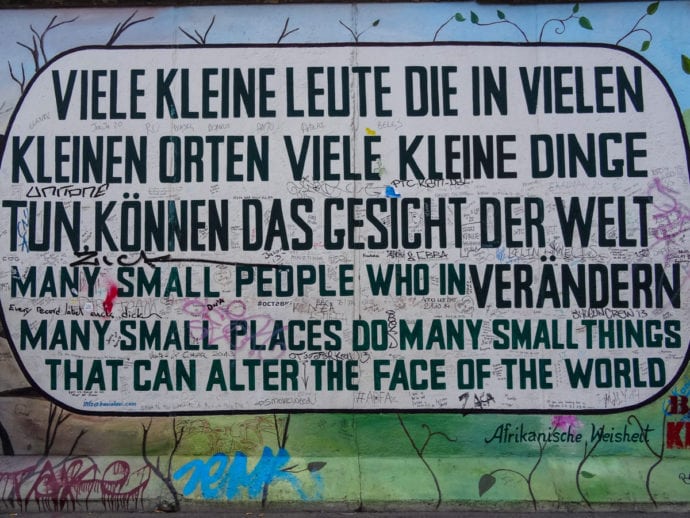 Frase Muro de Berlim