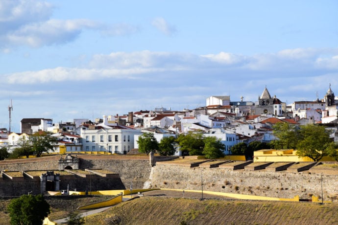 A cidade de Elvas dentro da muralha