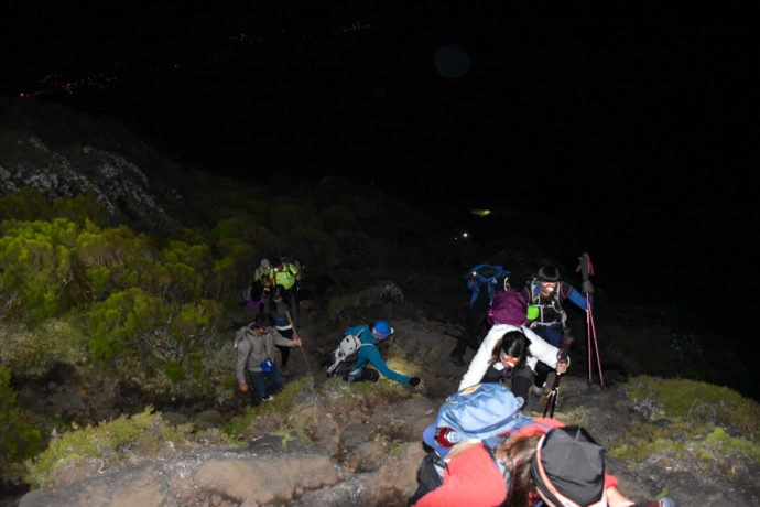 Subida noturna à Montanha do Pico
