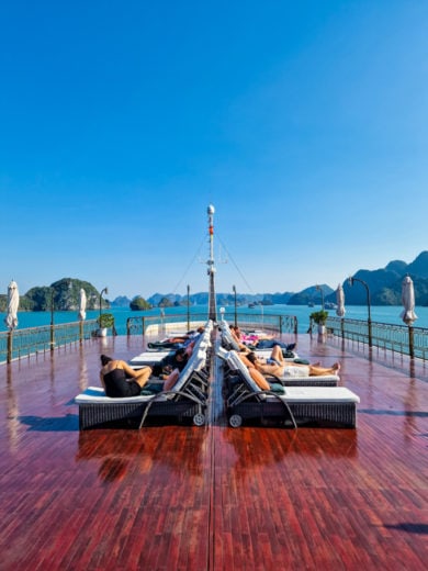 Top deck do Indochine Cruise